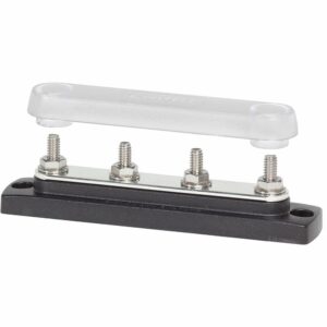 Image 1: Blue Sea 2307 Common 150A BusBar - (4) 1/4"-20 Studs w/Cover