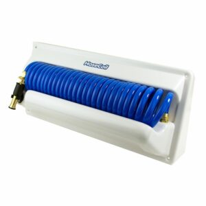 Image 1: HoseCoil Horizontal Mount Enclosure w/Additional 5' Feeder Hose