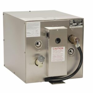 Image 1: Whale Seaward 6 Gallon Hot Water Heater w/Rear Heat Exchanger - Stainless Steel - 240V - 1500W