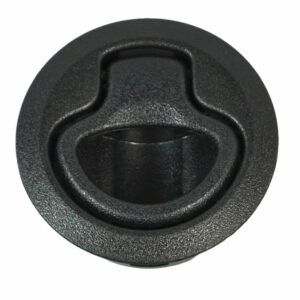 Image 1: Southco Flush Pull Latch - Pull To Open - Non-Locking Black Plastic