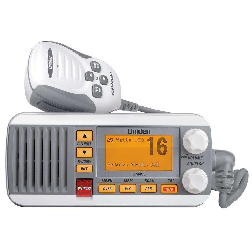 Image 1: Uniden UM435 Fixed Mount VHF Radio - White