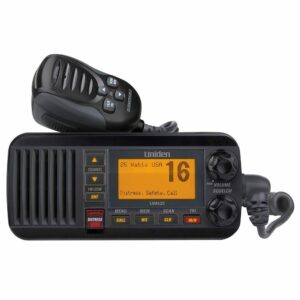 Image 1: Uniden UM435 Fixed Mount VHF Radio - Black