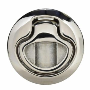 Image 1: Southco Flush Pull Latch Pull to Open - Non-Locking - Polished Stainless Steel