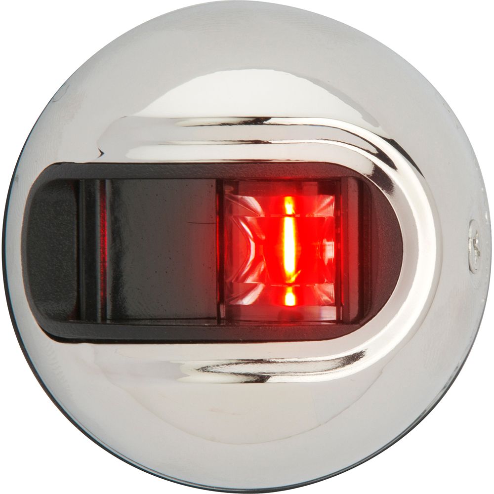 Image 1: Attwood LightArmor Vertical Surface Mount Navigation Light - Port (red) - Stainless Steel - 2NM