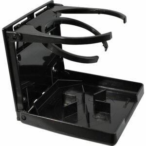 Image 1: Attwood Fold-Up Drink Holder - Dual Ring - Black