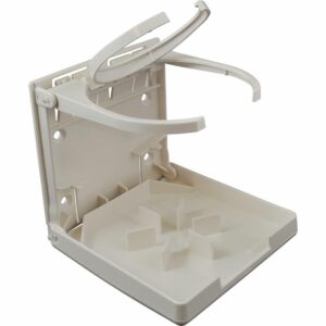 Image 1: Attwood Fold-Up Drink Holder - Dual Ring - White