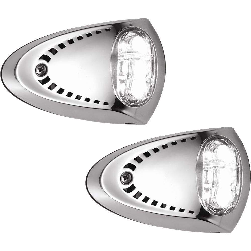 Image 1: Attwood LED Docking Lights - Stainless Steel - White LED - Pair