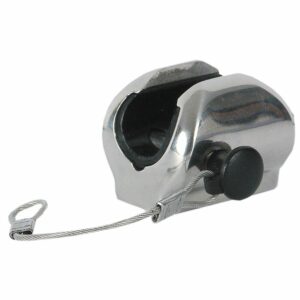 Image 1: TACO Flat Deck Hinge w/Pin & Lanyard - Fits 7/8" Tube