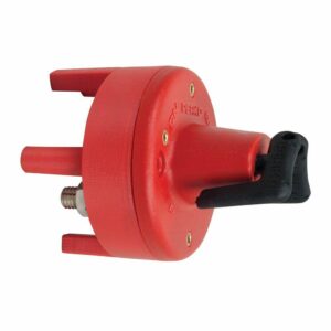 Image 1: Perko Dual Battery Switch w/Mounting Ring & Legs - Bulkhead Mount