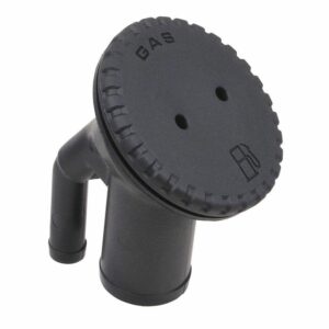 Image 1: Perko 0542 Vented Fill f/1-1/2" Hose - Angled Neck - Gas - Black