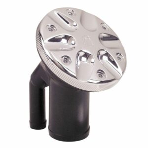 Image 1: Perko 0590 Vented Fill f/1-1/2" Hose - Angled Neck - Chrome