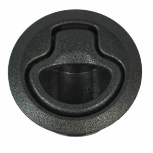 Image 1: Southco Flush Plastic Pull Latch - Pull To Close - Black