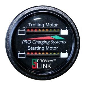 Image 1: Dual Pro Battery Fuel Gauge - Marine Dual Read Battery Monitor - 12V System - 15' Battery Cable