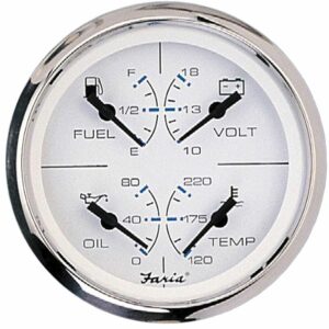 Image 1: Faria Chesapeake White SS 4" Multifunction Gauge