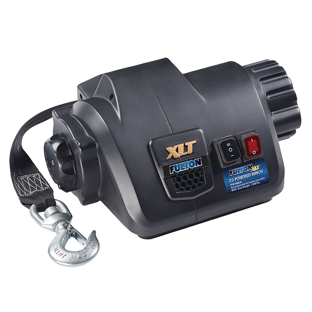 Image 1: Fulton XLT 7.0 Powered Marine Winch w/Remote f/Boats up to 20'