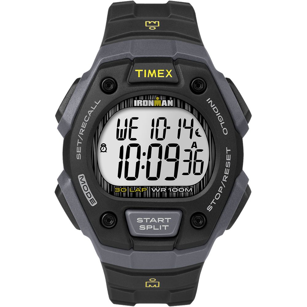 Image 1: Timex IRONMAN® Classic 30 Lap Full-Size Watch - Black/Yellow