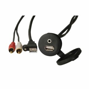 Image 1: Fusion MS-CBUUSB3.5 Panel Mount USB & 3.5mm Headphone Jack