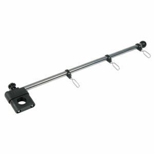 Image 1: Whitecap 17" Rail Mount Flag Pole - 1/2" Diameter, Stainless Steel Staff Nylon Mount