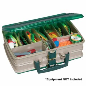 Image 1: Plano Double-Sided 20-Compartment Satchel - Sandstone/Green