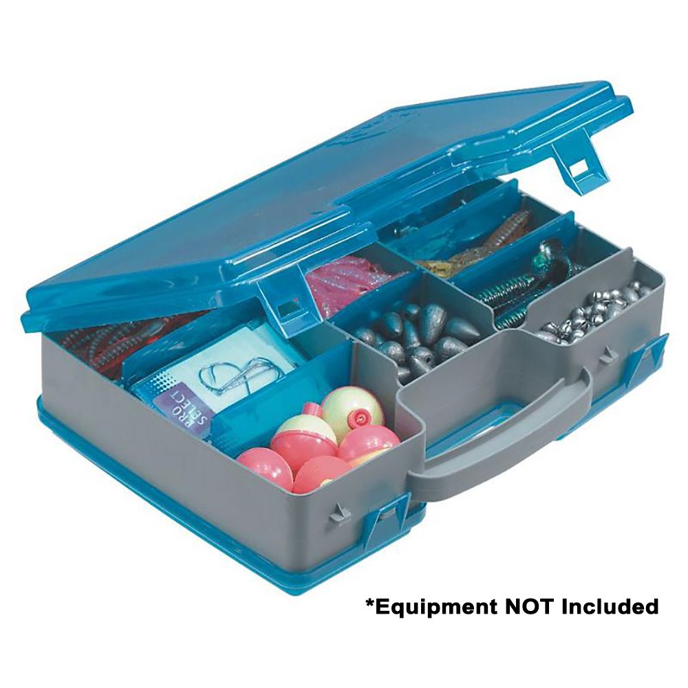 Image 1: Plano Double-Sided Adjustable Tackle Organizer Large - Silver/Blue
