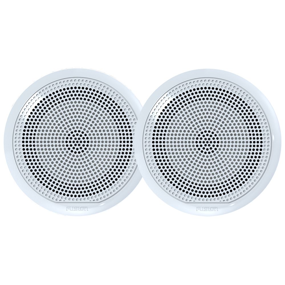 Image 1: Fusion EL-F651W EL Series Full Range Shallow Mount Marine White Speakers - 6.5" w/ LED Lights