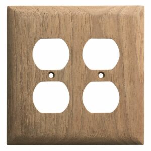 Image 1: Whitecap Teak 2-Duplex/Receptacle Cover Plate