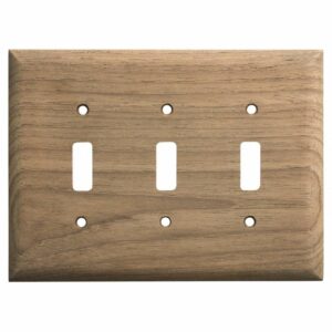 Image 1: Whitecap Teak 3-Toggle Switch/Receptacle Cover Plate