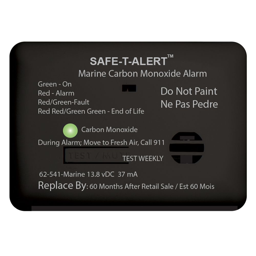 Image 1: Safe-T-Alert 62 Series Carbon Monoxide Alarm w/Relay - 12V - 62-541-R-Marine - Surface Mount - Black