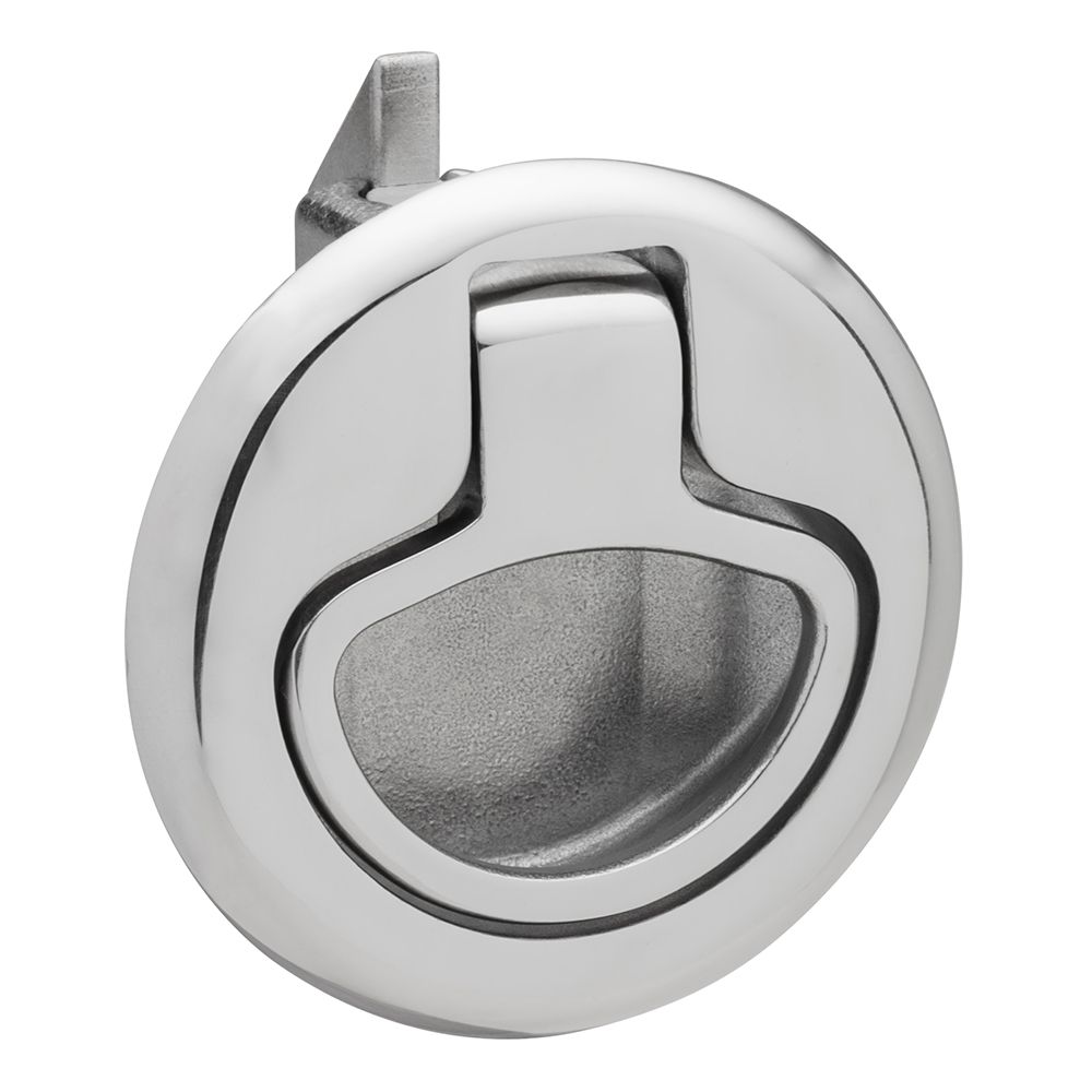 Image 1: Whitecap Slam Latch Stainless Steel Non-Locking Ring Pull