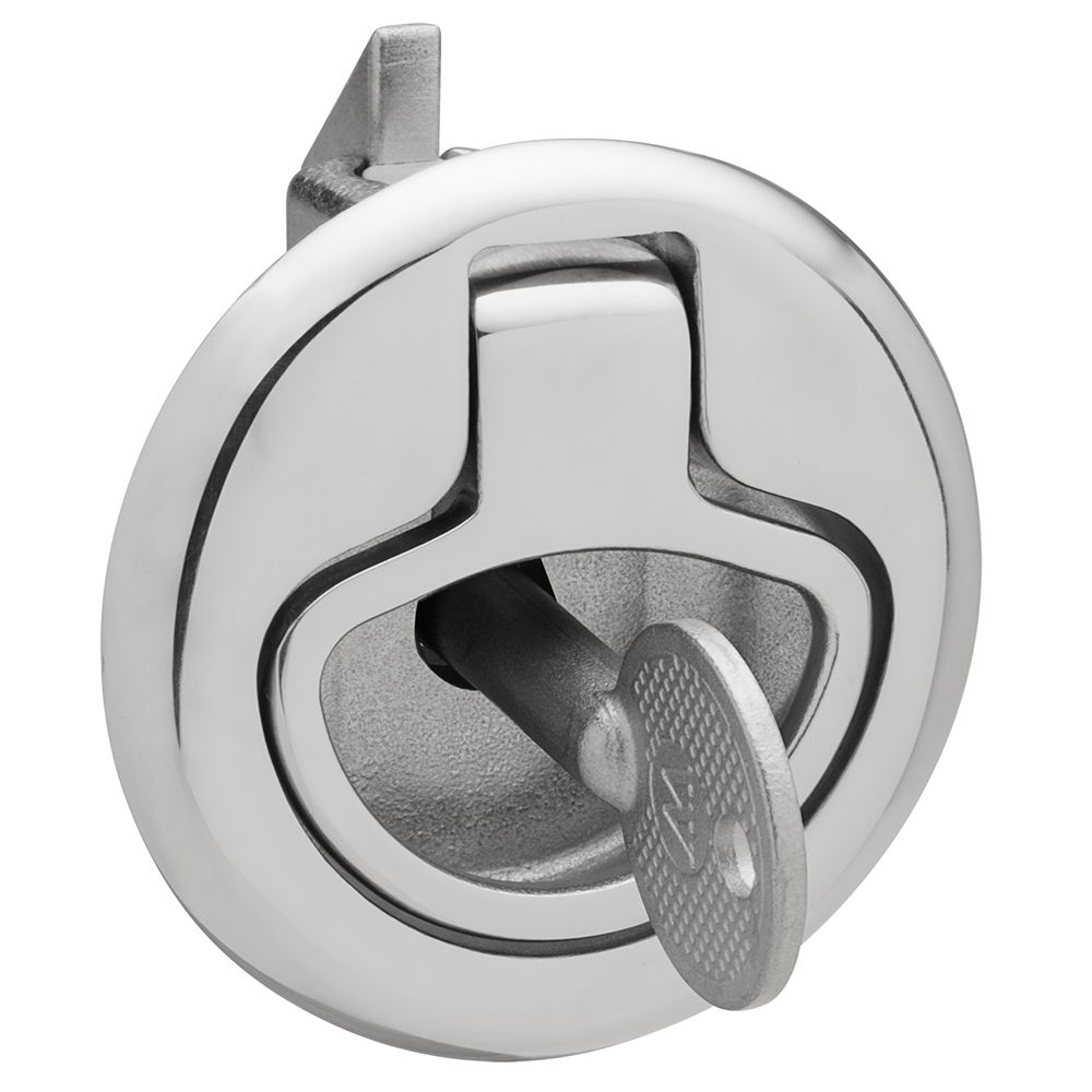 Image 1: Whitecap Slam Latch Stainless Steel Locking Ring Pull