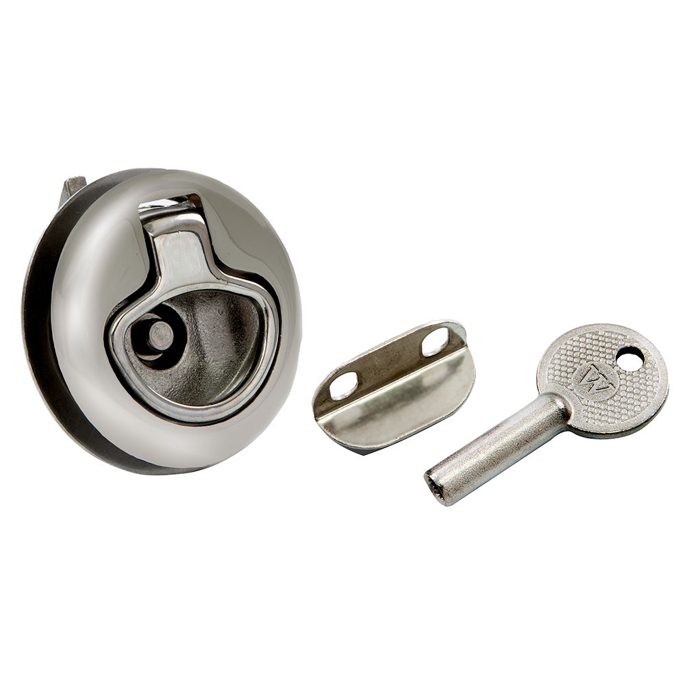 Image 3: Whitecap Mini Slam Latch Stainless Steel Locking Pull Ring