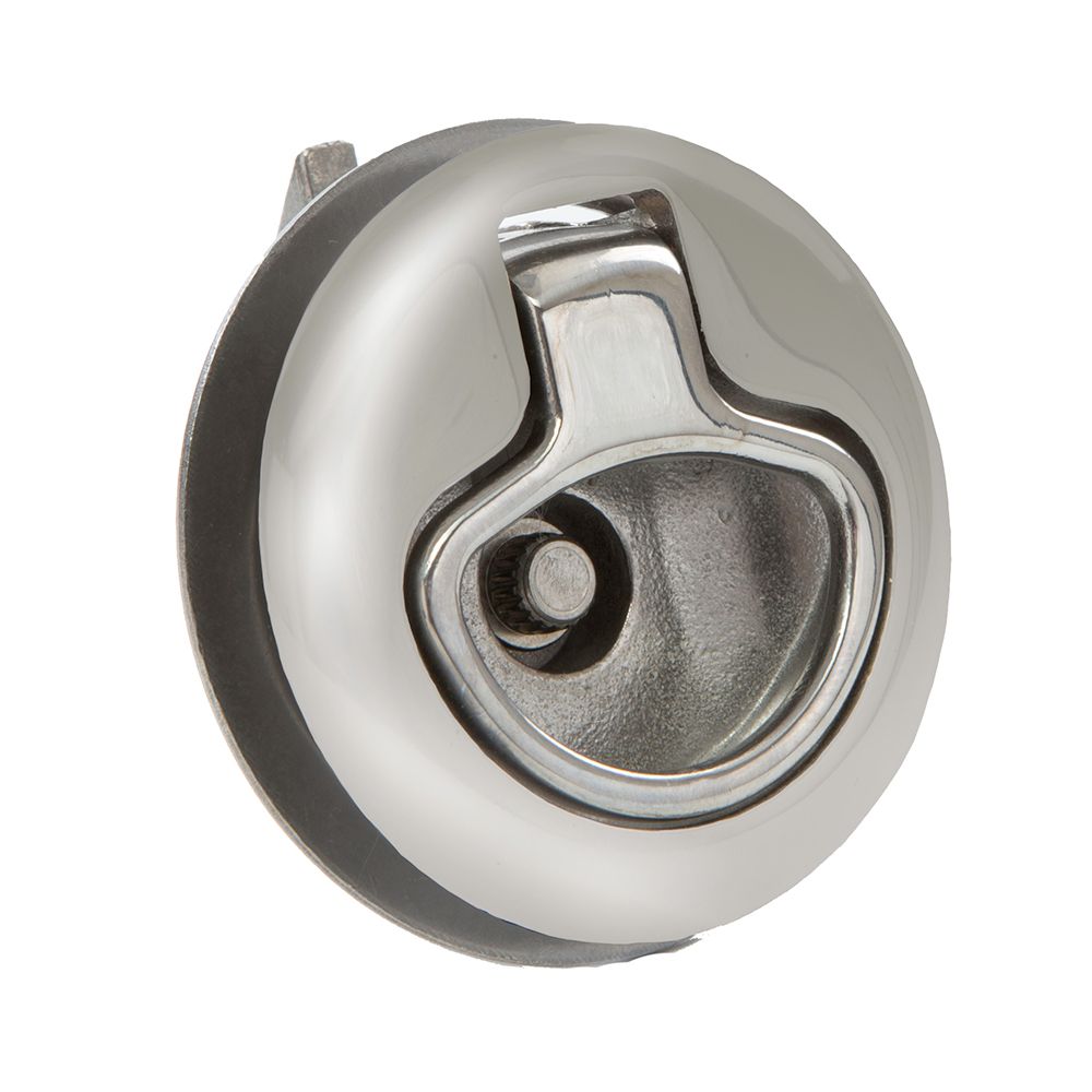 Image 1: Whitecap Mini Slam Latch Stainless Steel Locking Pull Ring