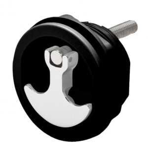 Image 1: Whitecap Compression Handle CP Zamac/Black Nylon No Lock Fresh Water Use Only