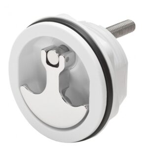 Image 1: Whitecap Compression Handle CP Zamac/White Nylon No Lock Fresh Water Use Only
