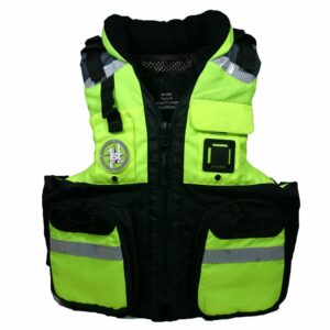 Image 1: First Watch AV-800 Four Pocket Flotation Vest - Hi-Vis Yellow - XXL to3XL