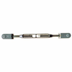 Image 1: C. Sherman Johnson T-Style Jaw/Jaw Open Body Turnbuckle - 1/4-28 Thread Size