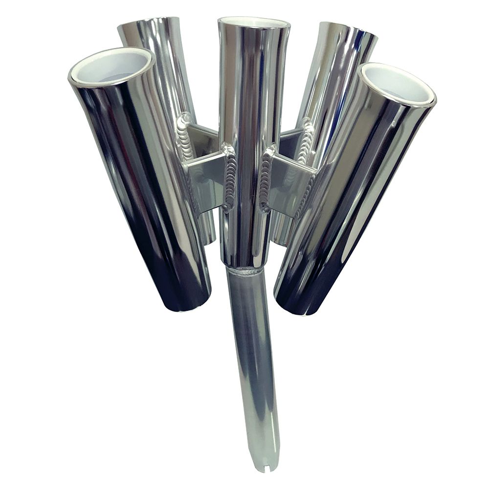 Image 1: Tigress Five Rod Cluster - Bent Butt - Polished Aluminum