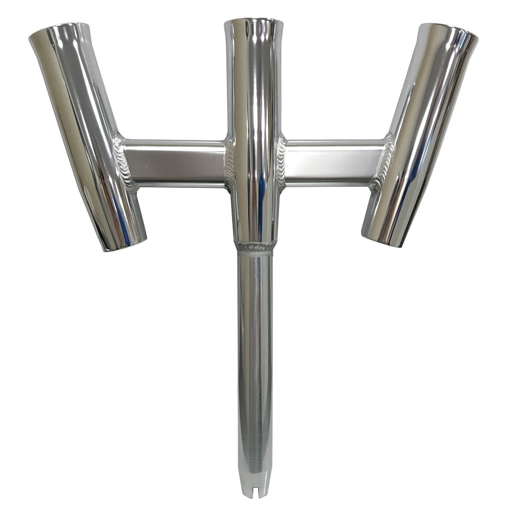 Image 1: Tigress GS Trident Rod Holder - Straight Butt - Polished Alumunim