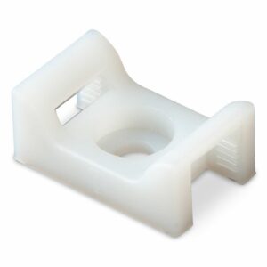 Image 1: Ancor Cable Tie Mount - Natural - #8 Screw - 100 Pieces Per Bag