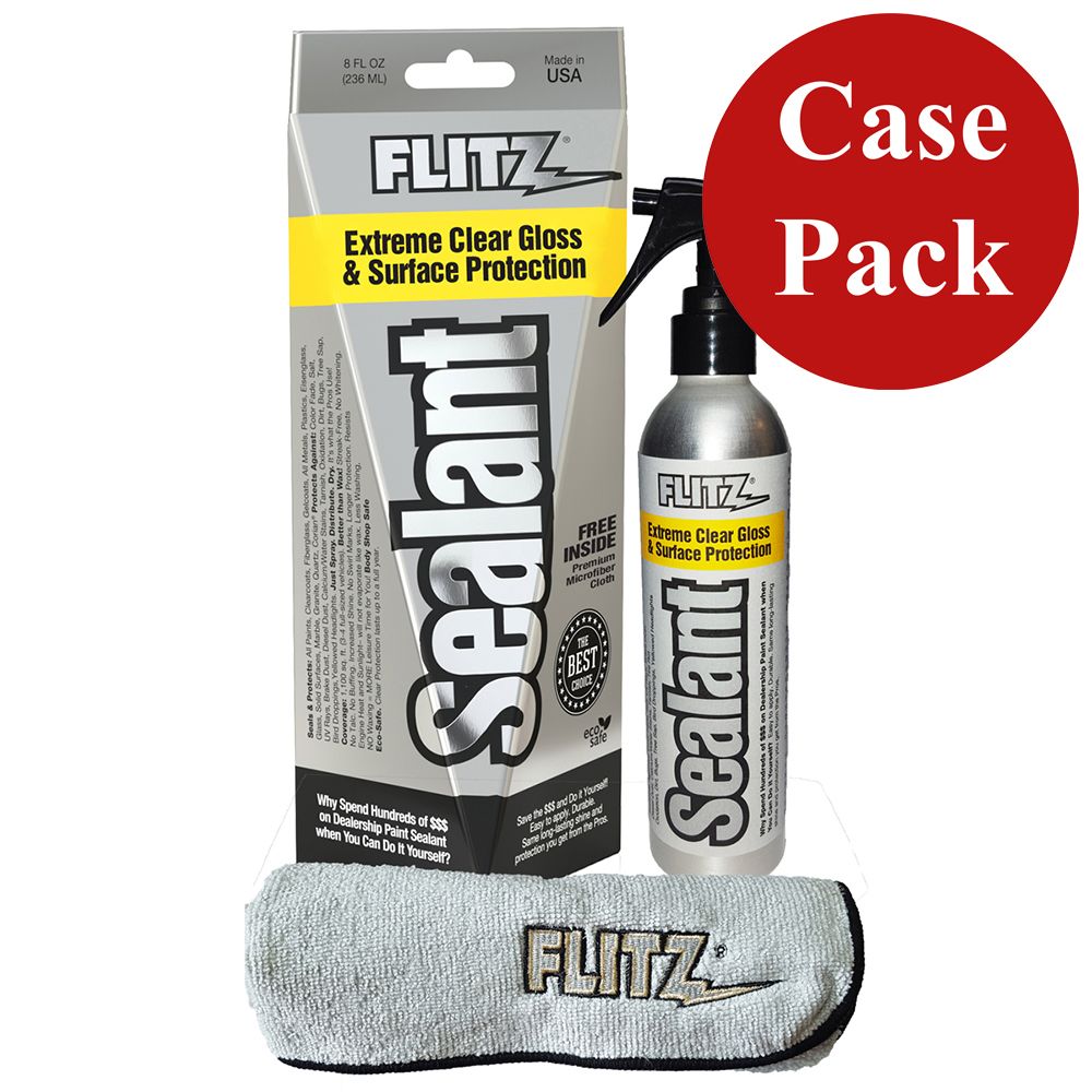 Image 1: Flitz Ceramic Sealant Spray Bottle w/Microfiber Polishing Cloth - 236ml/8oz *Case of 6*