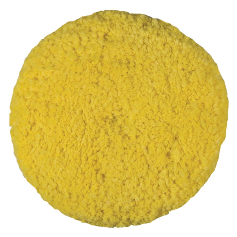 Image 1: Presta Rotary Blended Wool Buffing Pad - Yellow Medium Cut