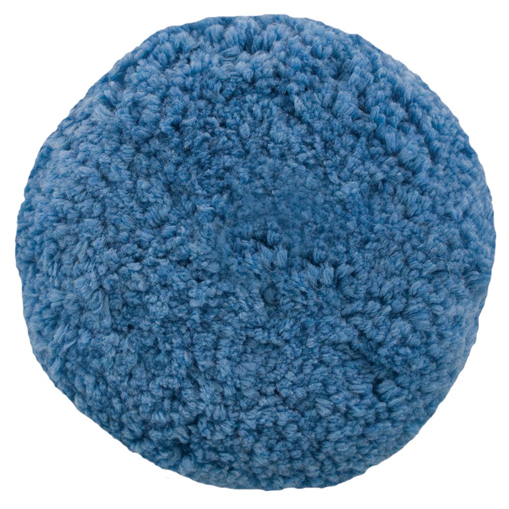 Image 1: Presta Rotary Blended Wool Buffing Pad - Blue Soft Polish