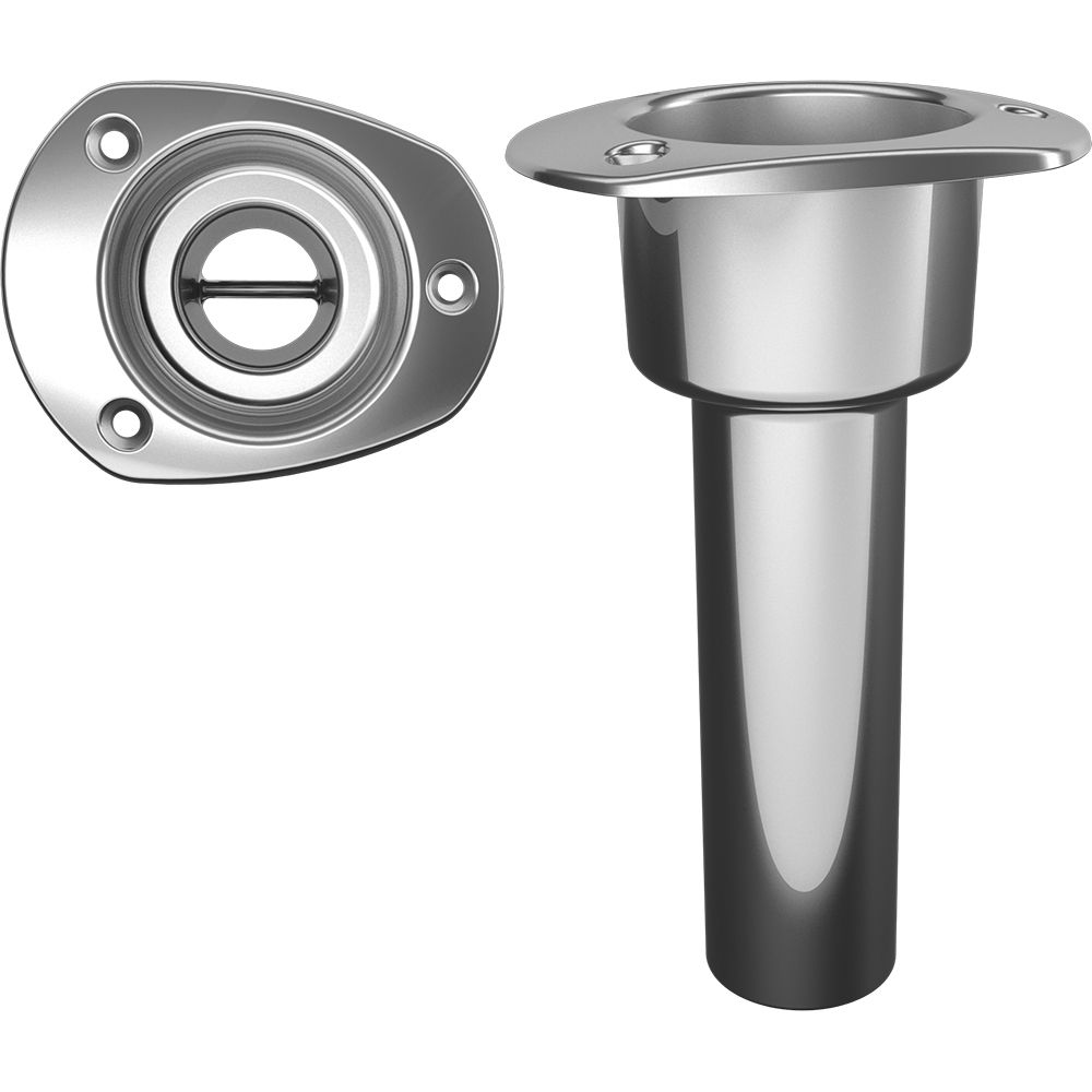 Image 1: Mate Series Stainless Steel 0° Rod & Cup Holder - Open - Oval Top
