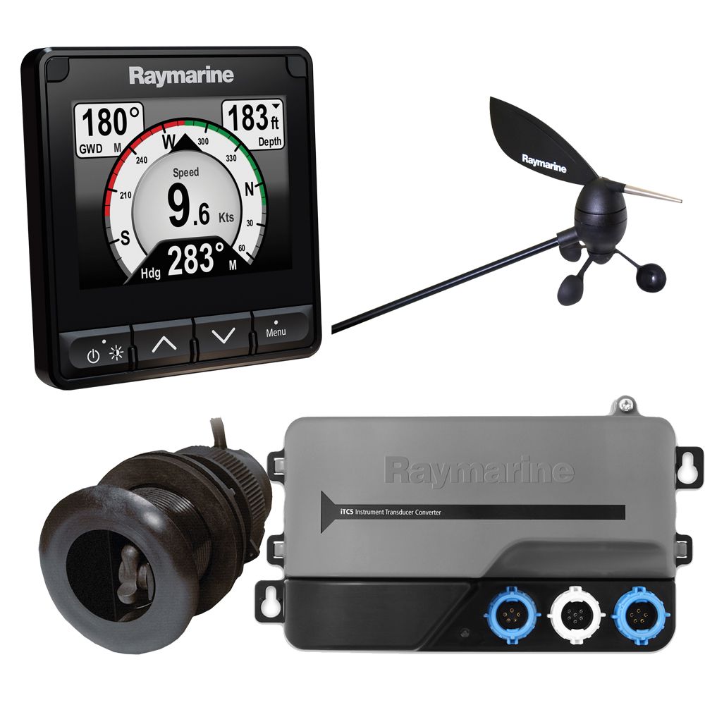 Image 1: Raymarine i70s System Pack w/Color Instrument & Wind, DST Transducers, iTC-5, and STng Backbone