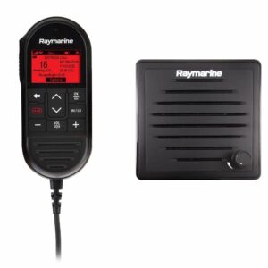 Image 1: Raymarine Ray90 Wired Second Station Kit w/Passive Speaker, RayMic Wired Handset & RayMic Extension Cable - 10M