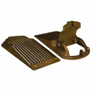 Image 1: GROCO Bronze Slotted Hull Scoop Strainer w/Access Door f/Up to 1-1/4" Thru Hull
