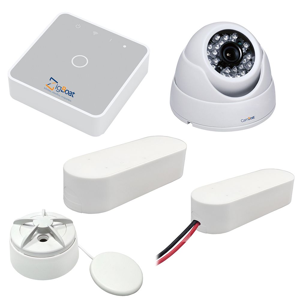 Image 1: Glomex ZigBoat™ Starter Kit System w/Camera - Includes Gateway, Battery, Flood, Door/Porthole Sensor & IP Camera