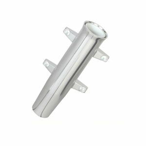 Image 1: Lee's Aluminum Side Mount Rod Holder - Tulip Style - Silver Anodize
