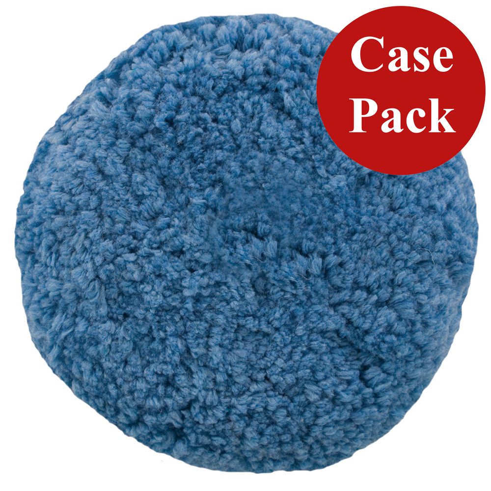 Image 1: Presta Rotary Blended Wool Buffing Pad - Blue Soft Polish - *Case of 12*