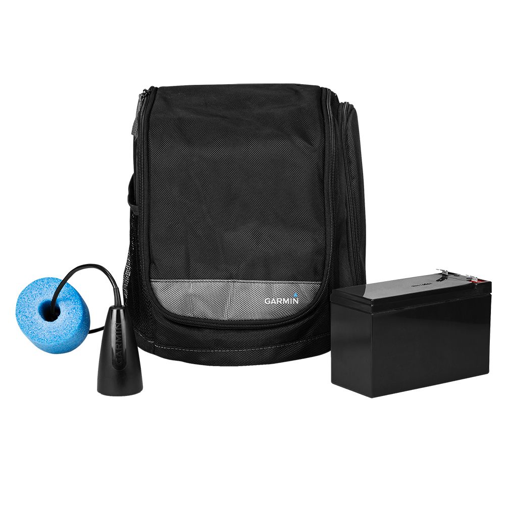 Image 1: Garmin Small Portable Ice Fishing Kit w/GT8HW-IF Transducer